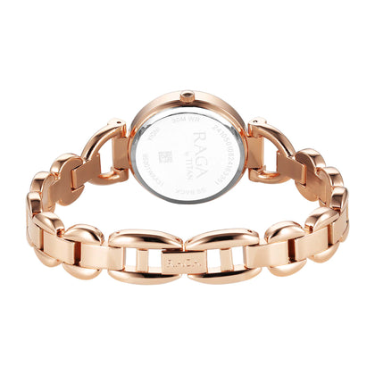 Titan Raga Showstopper Quartz Analog Pink Dial Metal Strap Watch For Women