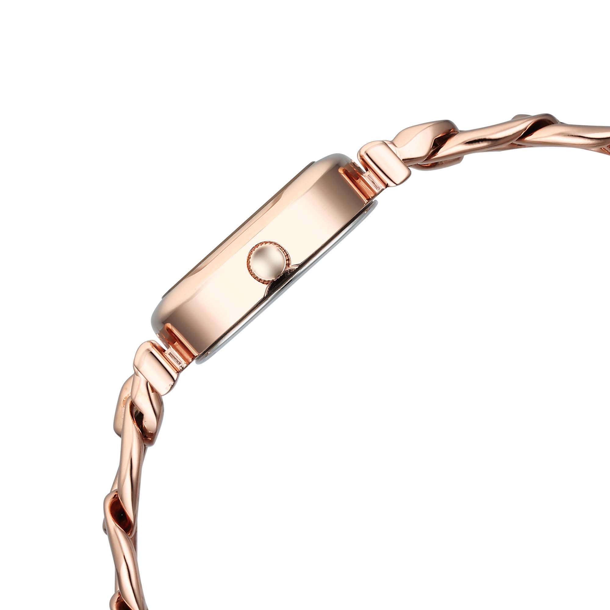 Titan Raga Showstopper Quartz Analog Rose Gold Dial Metal Strap Watch For Women