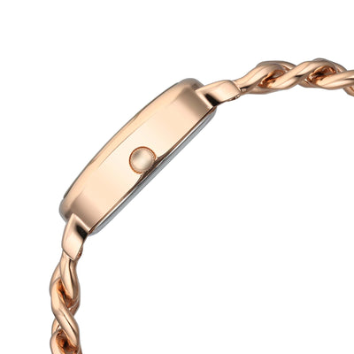 Titan Raga Showstopper Quartz Analog Rose Gold Dial Metal Strap Watch For Women