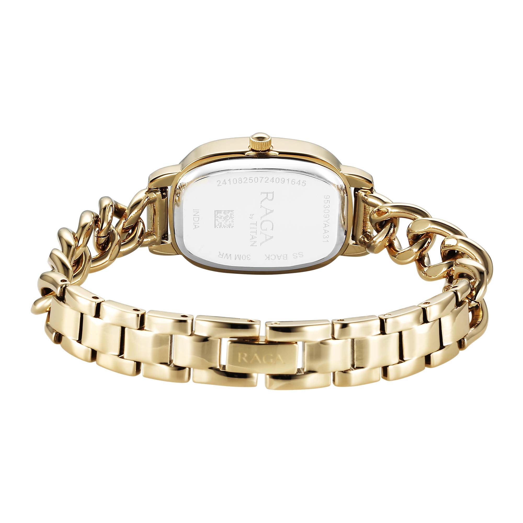 Titan Raga Showstopper Quartz Analog Silver Dial Metal Strap Watch For Women