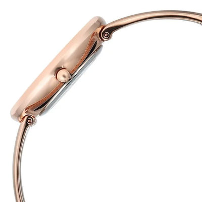 Titan Champagne Dial Rose Gold Metal Strap Analog Watch for Women
