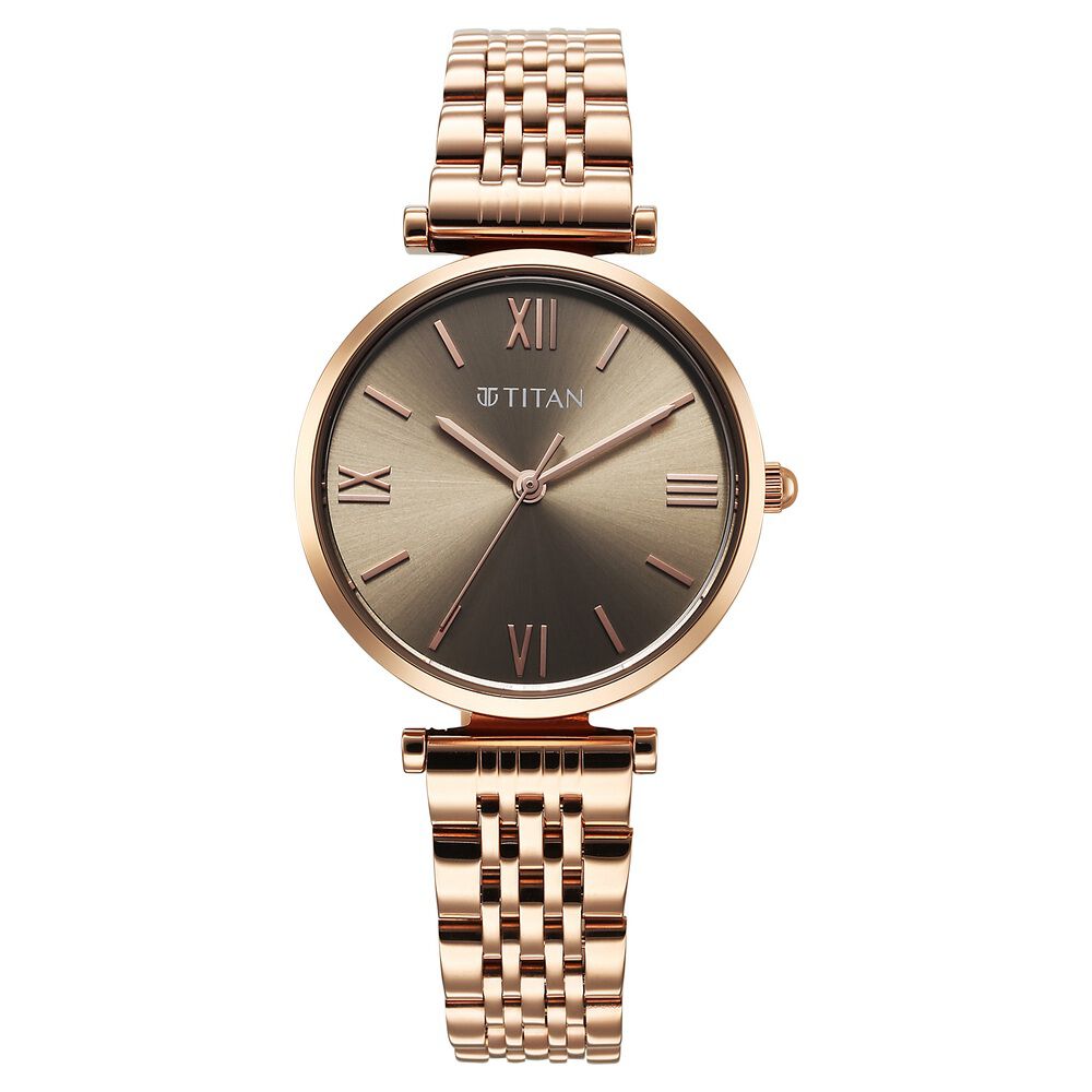 Titan Workmode Quartz Analog Grey Dial Metal Strap watch For Women