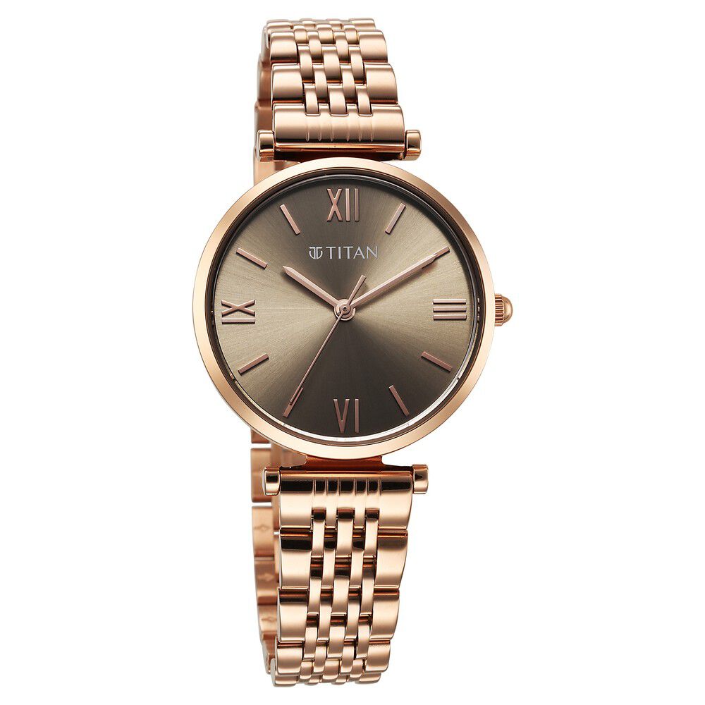 Titan Workmode Quartz Analog Grey Dial Metal Strap watch For Women