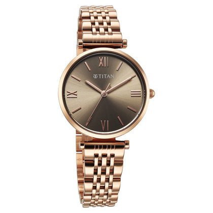 Titan Workmode Quartz Analog Grey Dial Metal Strap watch For Women