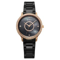 Titan Glamour Quartz Analog Black Dial Black Stainless Steel Strap Watch For Women
