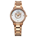 Titan Glamour Quartz Analog Mother Of Pearl Dial Rose Gold Stainless Steel Strap Watch For Women