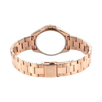 Titan Glamour Quartz Multifunction Green Dial Rose Gold Stainless Steel Strap Watch For Women