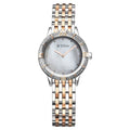 Titan Glamour Quartz Analog Mother Of Pearl Dial Two Toned Stainless Steel Strap Watch For Women