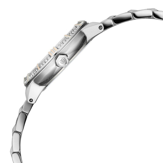 Titan Glamour Quartz Analog Mother Of Pearl Dial Two Toned Stainless Steel Strap Watch For Women