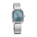 Titan Glamour Quartz Analog Blue Dial Silver Stainless Steel Strap Watch For Women