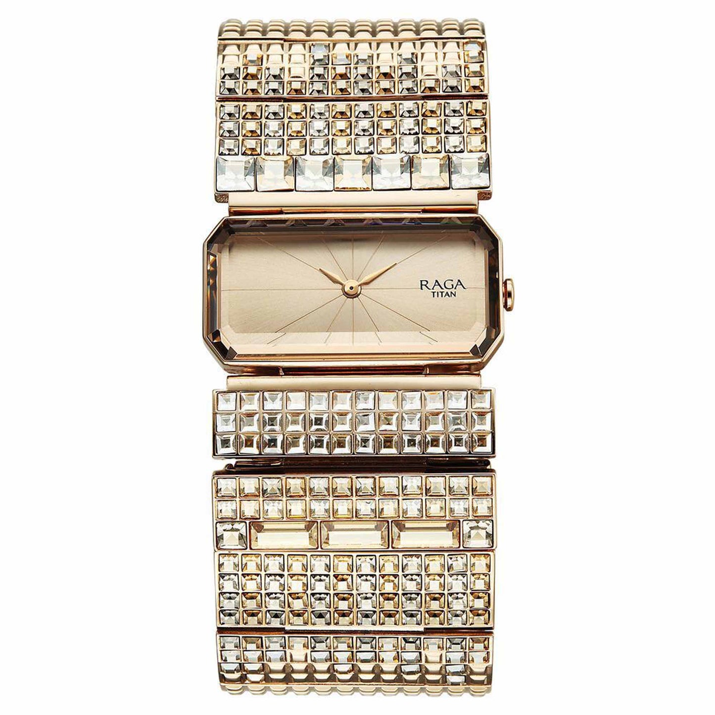Titan Raga Cocktails Quartz Analog Rose Gold Dial Watch For Women