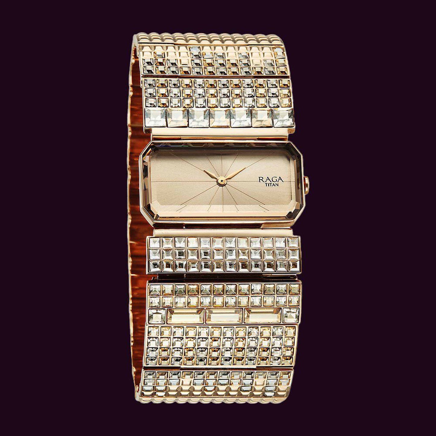 Titan Raga Cocktails Quartz Analog Rose Gold Dial Watch For Women
