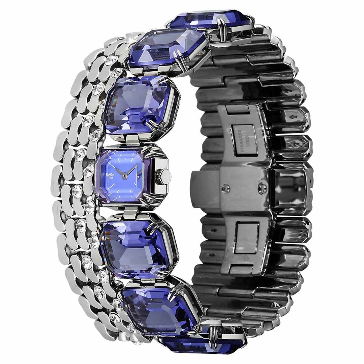 Titan Raga Cocktails Quartz Analog Rose Stainless Steel Strap Watch For Women