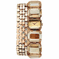 Titan Raga Cocktails Quartz Analog Rose Gold Dial Stainless Steel Strap Watch For Women