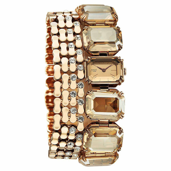 Titan Raga Cocktails Quartz Analog Rose Gold Dial Stainless Steel Strap Watch For Women