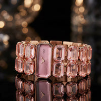 Titan Raga Cocktails Pink Dial Rose Gold Stainless Steel Strap Analog Watch for Women