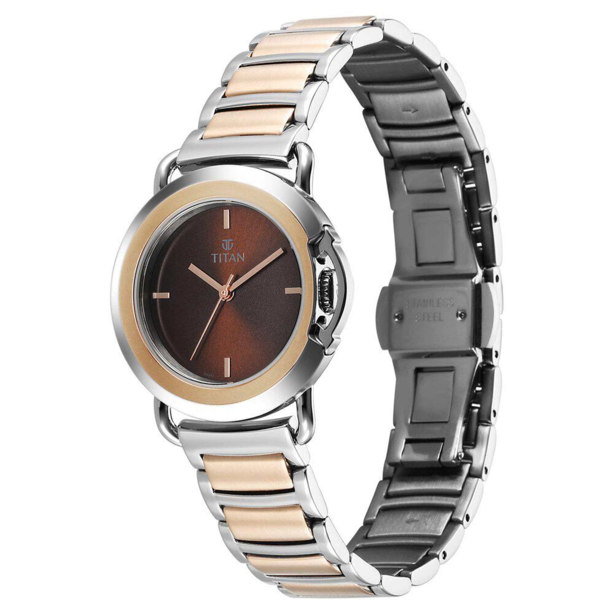 gold and silver wrist watch
