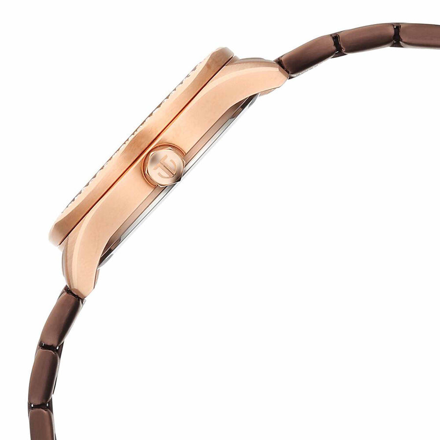 Titan Glamour Quartz Analog with Date Brown Dial Brown Stainless Steel Strap Watch For Women