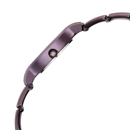 Titan Raga Glimmers Quartz Analog Rose Gold Dial Brown Metal Strap Watch For Women