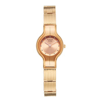 Titan Raga Glimmers Quartz Analog Brown Dial Rose Gold Metal Strap Watch For Women