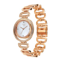 Titan Raga Glimmers Quartz Analog Mother of Pearl Dial Rose Gold Metal Strap Watch For Women