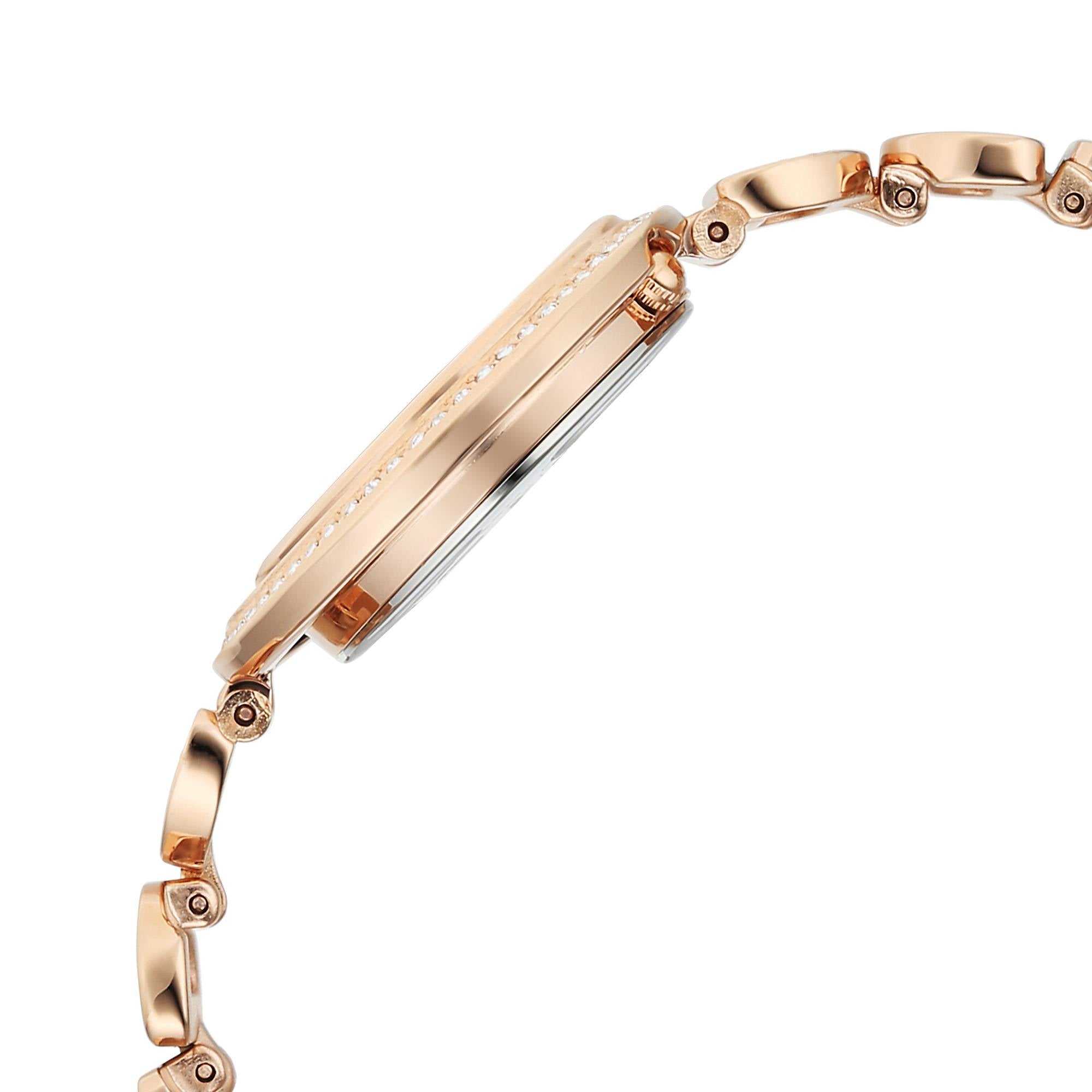 Titan Raga Glimmers Mother of Pearl Dial Rose Gold Metal Strap Analog Watch for Women