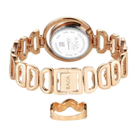 Titan Raga Glimmers Quartz Analog Mother of Pearl Dial Rose Gold Metal Strap Watch For Women
