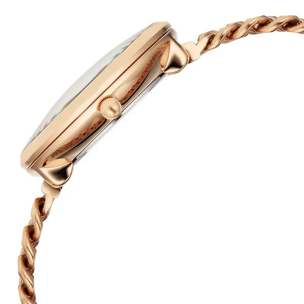 Titan Raga Glimmers Quartz Analog Mother of Pearl Dial Rose Gold Stainless Steel Strap Watch For Women