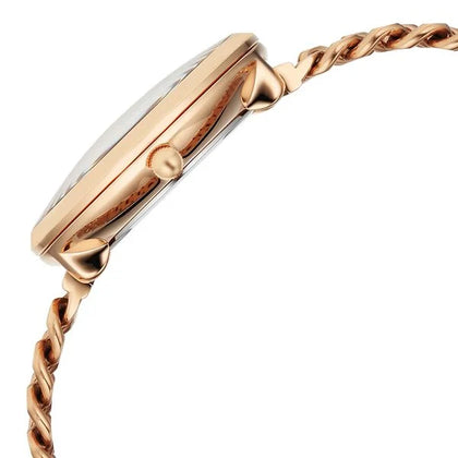 Titan Raga Glimmers Quartz Analog Mother of Pearl Dial Rose Gold Stainless Steel Strap Watch For Women