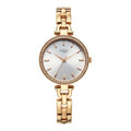 Titan Raga Showstopper Silver Dial Rose Gold Metal Strap Analog Watch for Women