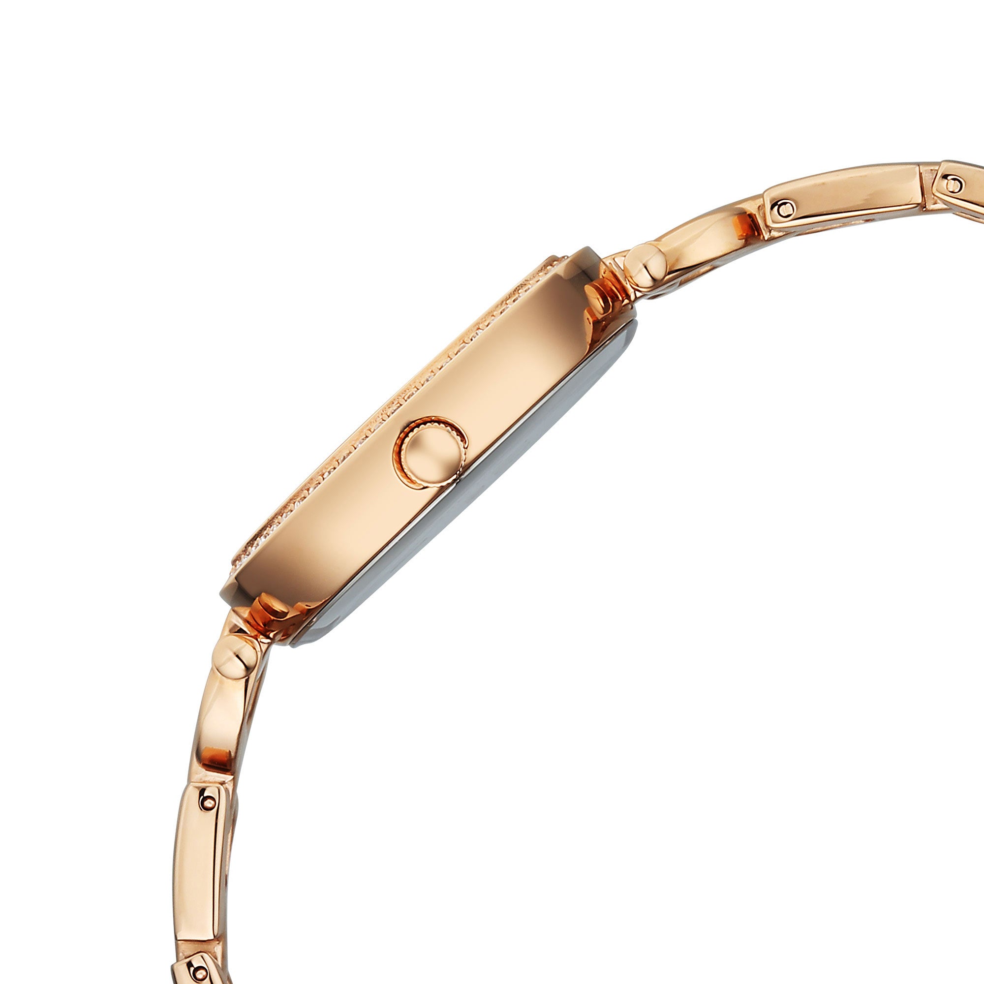 Titan Raga Showstopper Silver Dial Rose Gold Metal Strap Analog Watch for Women