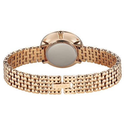 Titan Raga Showstopper Quartz Analog Rose Gold Dial Metal Strap Watch For Women