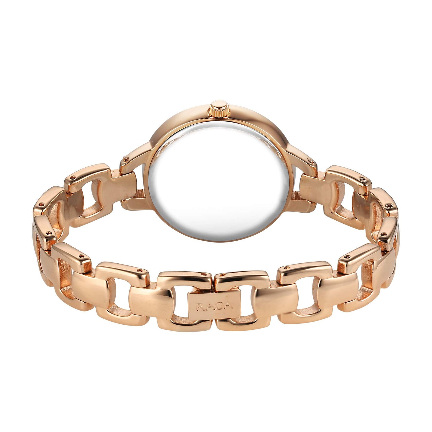 Titan Raga Showstopper Quartz Analog Rose Gold Dial Metal Strap Watch For Women