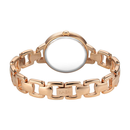 Titan Raga Showstopper Quartz Analog Rose Gold Dial Metal Strap Watch For Women