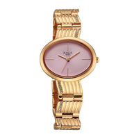 Titan Raga Glimmers Quartz Analog Pink Dial Rose Gold Metal Strap Watch For Women