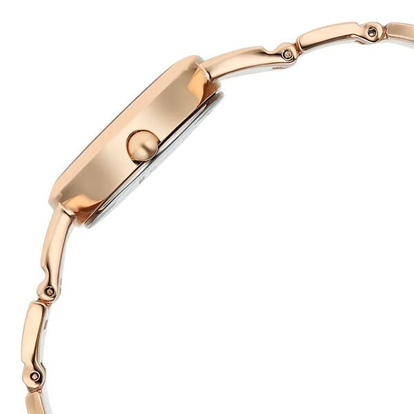 Titan Raga Glimmers Quartz Analog Pink Dial Rose Gold Metal Strap Watch For Women