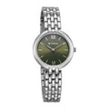 Titan Workwear Green Dial Silver Metal Strap Analog Watch for Women