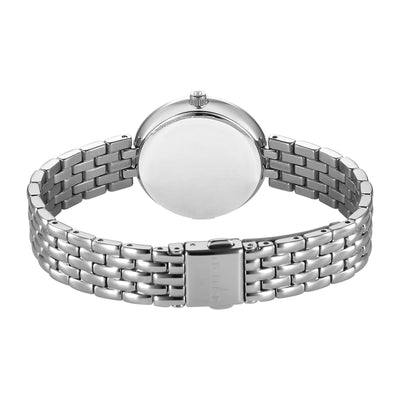Titan Workwear Green Dial Silver Metal Strap Analog Watch for Women