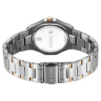 Titan Fashion Green Dial Two Toned Metal Strap Analog with Date Watch For Women