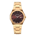 Titan Fashion Brown Dial Rose Gold Metal Strap Analog with Date Watch For Women