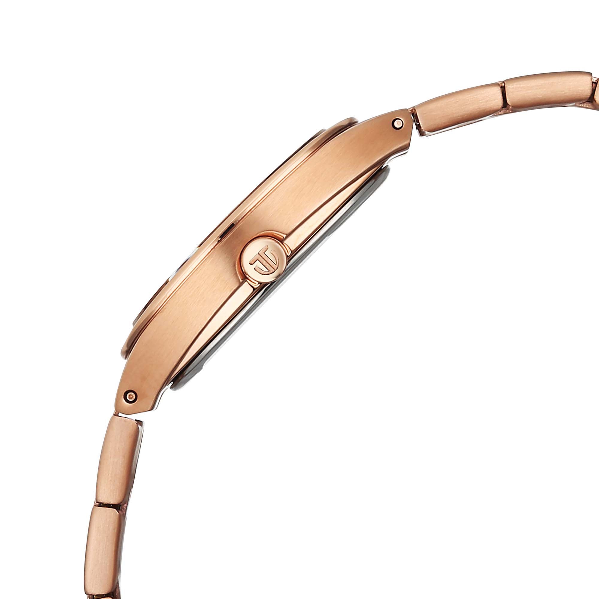 Titan Workwear Silver Dial Rose Gold Metal Strap Analog with Date Watch For Women