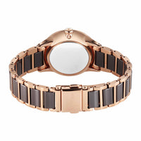 Titan Workwear Brown Dial Two Toned Hybrid Strap Analog Watch For Women