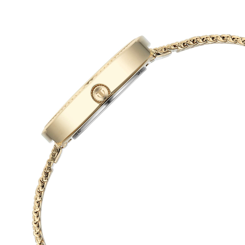 Titan Fashion Champagne Dial Gold Stainless Steel Strap Analog Watch for Women