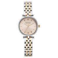 Titan Workwear Pink Dial Two Toned Stainless Steel Analog Watch for Women