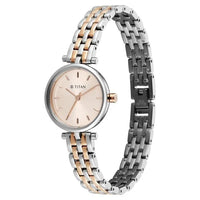 Titan Workwear Pink Dial Two Toned Stainless Steel Analog Watch for Women