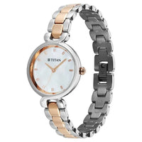 Titan Mother of Pearl Dial Two Toned Stainless Steel Analog Watch for Women