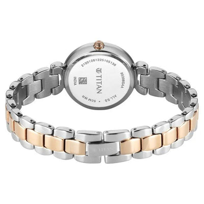 Titan Mother of Pearl Dial Two Toned Stainless Steel Analog Watch for Women
