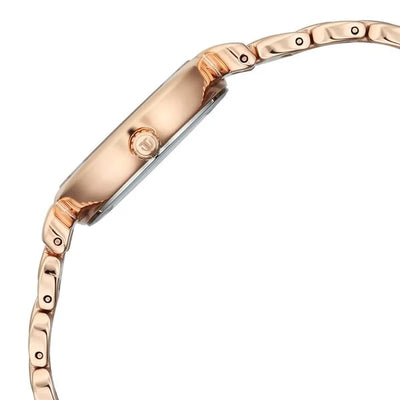 Titan Mother of Pearl Dial Rose Gold Stainless Steel Analog Watch for Women
