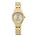 Titan Fashion Champagne Dial Gold Stainless Steel Strap Analog with Date Analog Watch for Women