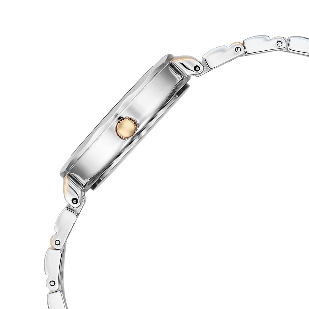Titan Raga Mother of Pearl Dial Two Toned Metal Strap Analog Watch for Women